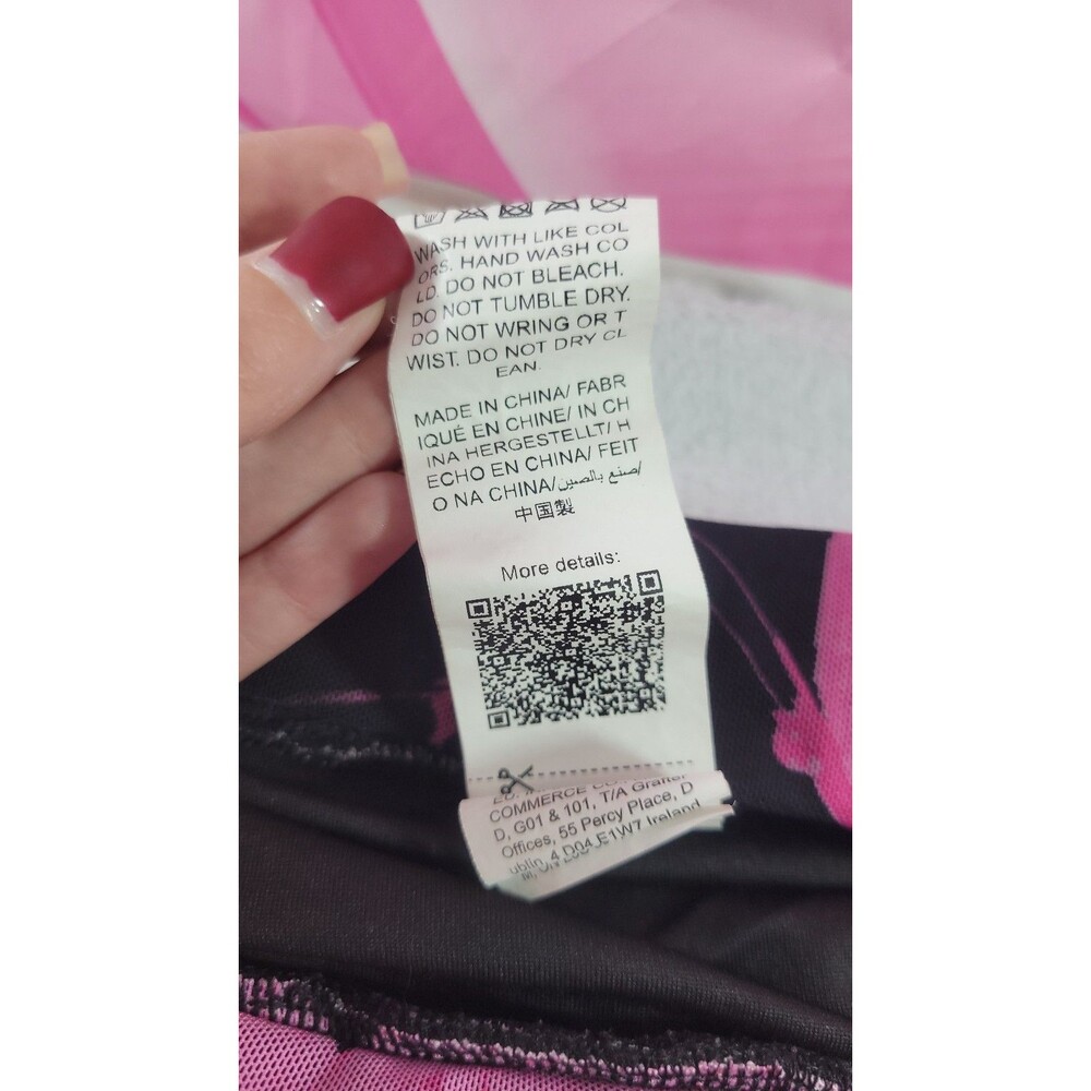 ​Shein Pink Butterfly Mesh Print Skinny Leggings Pants Medium US 6 Stretchy - Picture 10 of 10